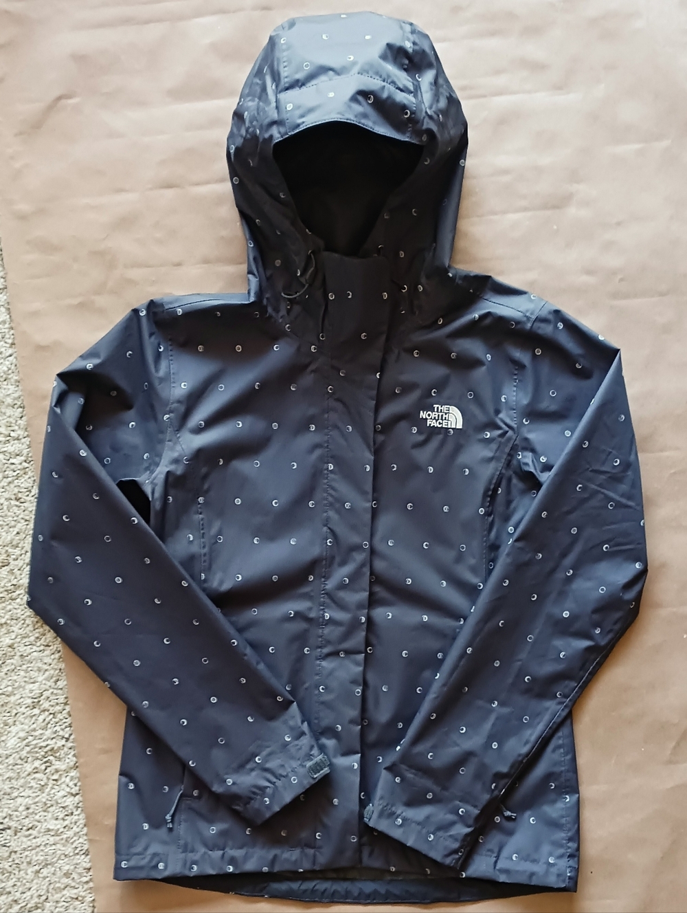 North Face Print Venture Waterproof Rain Jacket Coat Moon Phase Small